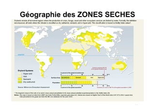 Géographie des ZONES SECHES
 