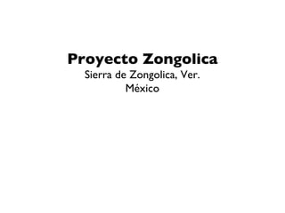 Proyecto Zongolica Sierra de Zongolica, Ver. México 