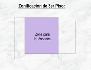 Zonificacion de 3er Piso:
Zona para
Huéspedes
 