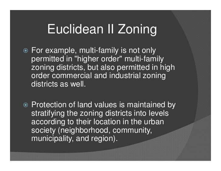Zoning and subdivision of land