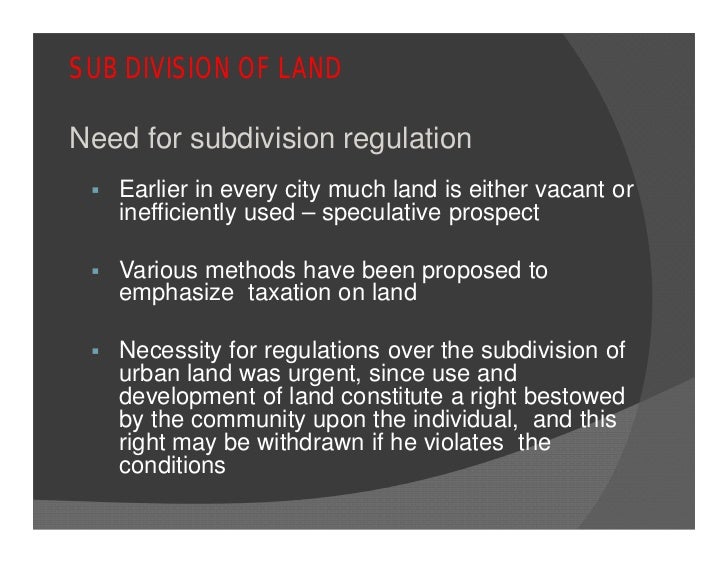 Subdivision Meaning