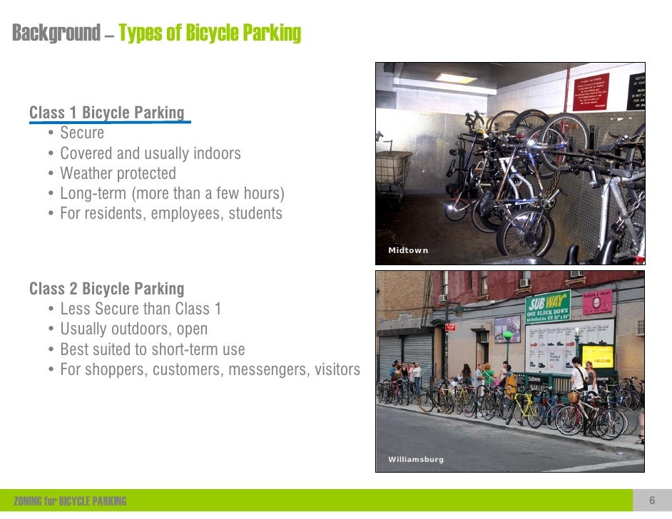 ZONING for BICYCLE PARKING