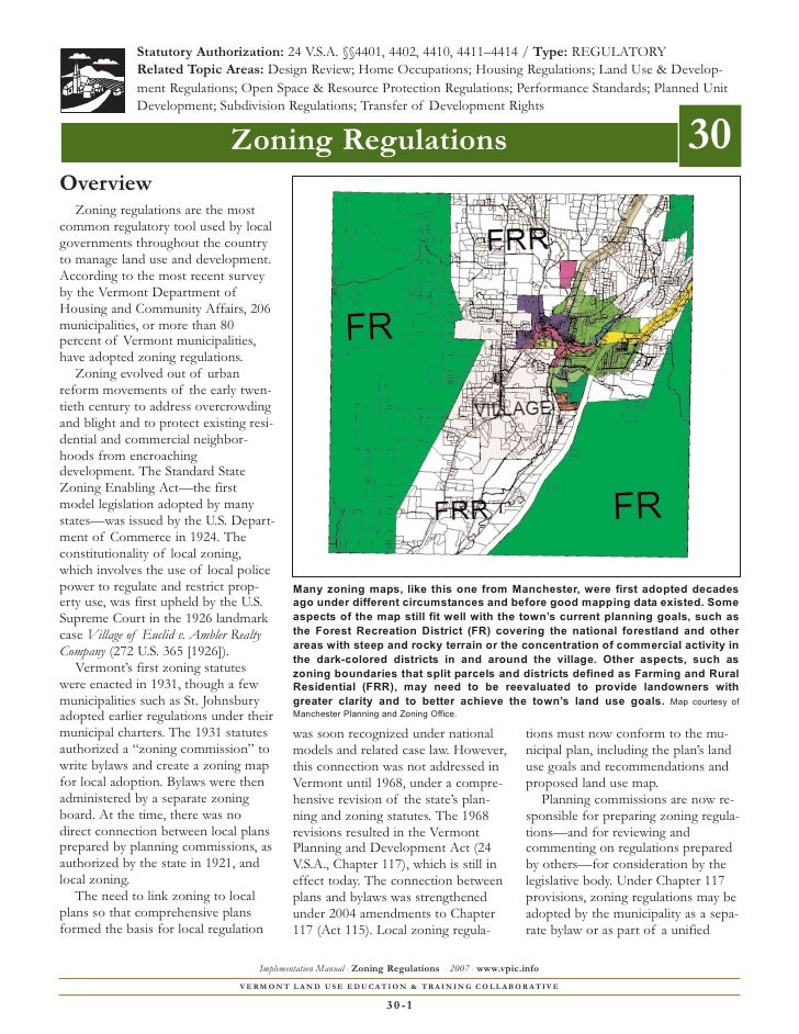 Zoning regulations
