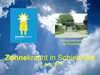 Zonne kracht in Schiebroek 12 dec 2011 Kinderboerderij De Wilgenhof 