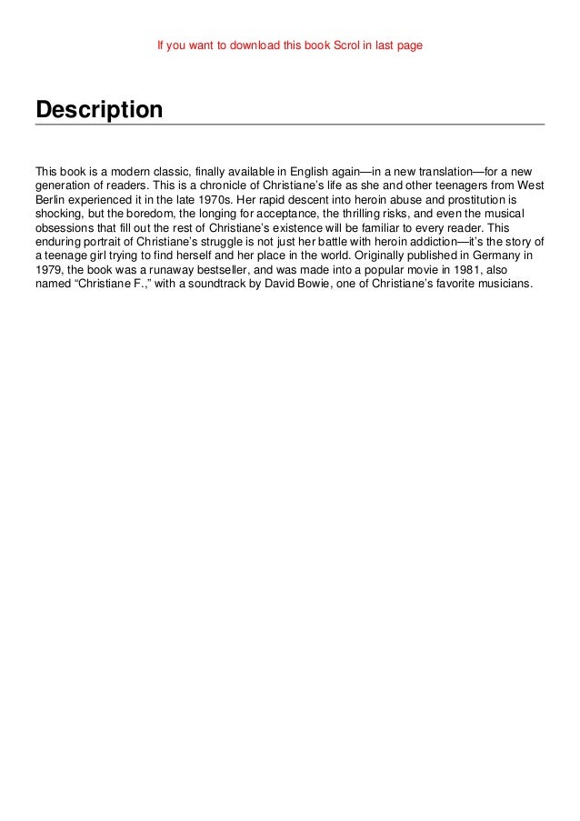 Download Book Pdf Zoo Station The Story Of Christiane F Christia Download Book Pdf Zoo Station The Story Of Christiane F Christia