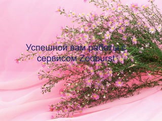 Успешной вам работы с
сервисом Zooburst
 