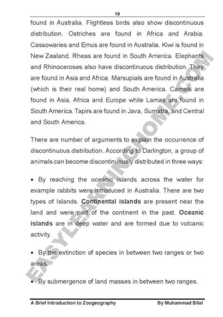 Zoogeography full syllabus