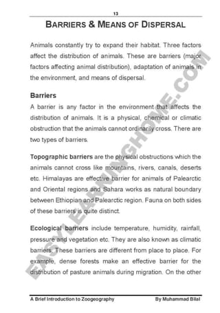 Zoogeography full syllabus