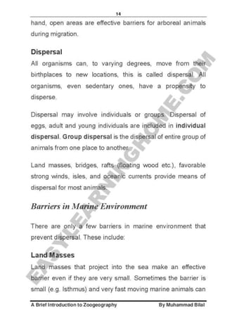 Zoogeography full syllabus