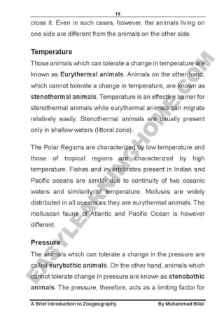 Zoogeography full syllabus