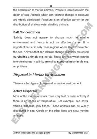 Zoogeography full syllabus