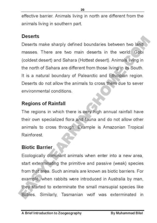 Zoogeography full syllabus