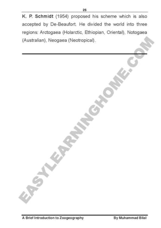 Zoogeography full syllabus