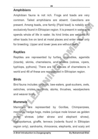 Zoogeography full syllabus