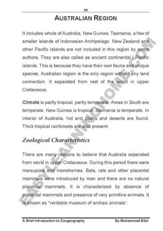 Zoogeography full syllabus