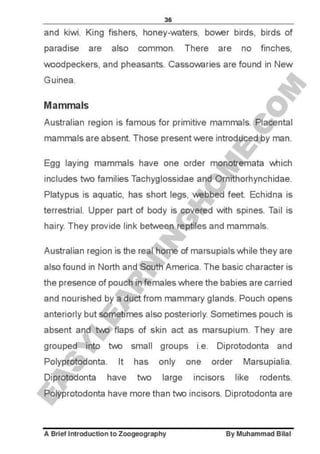 Zoogeography full syllabus