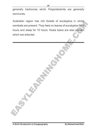 Zoogeography full syllabus