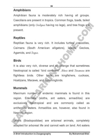 Zoogeography full syllabus