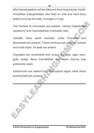 Zoogeography full syllabus