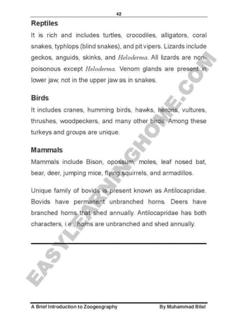 Zoogeography full syllabus