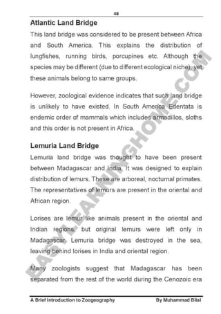 Zoogeography full syllabus