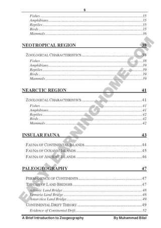 Zoogeography full syllabus