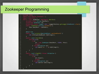 Zookeeper Programming
 