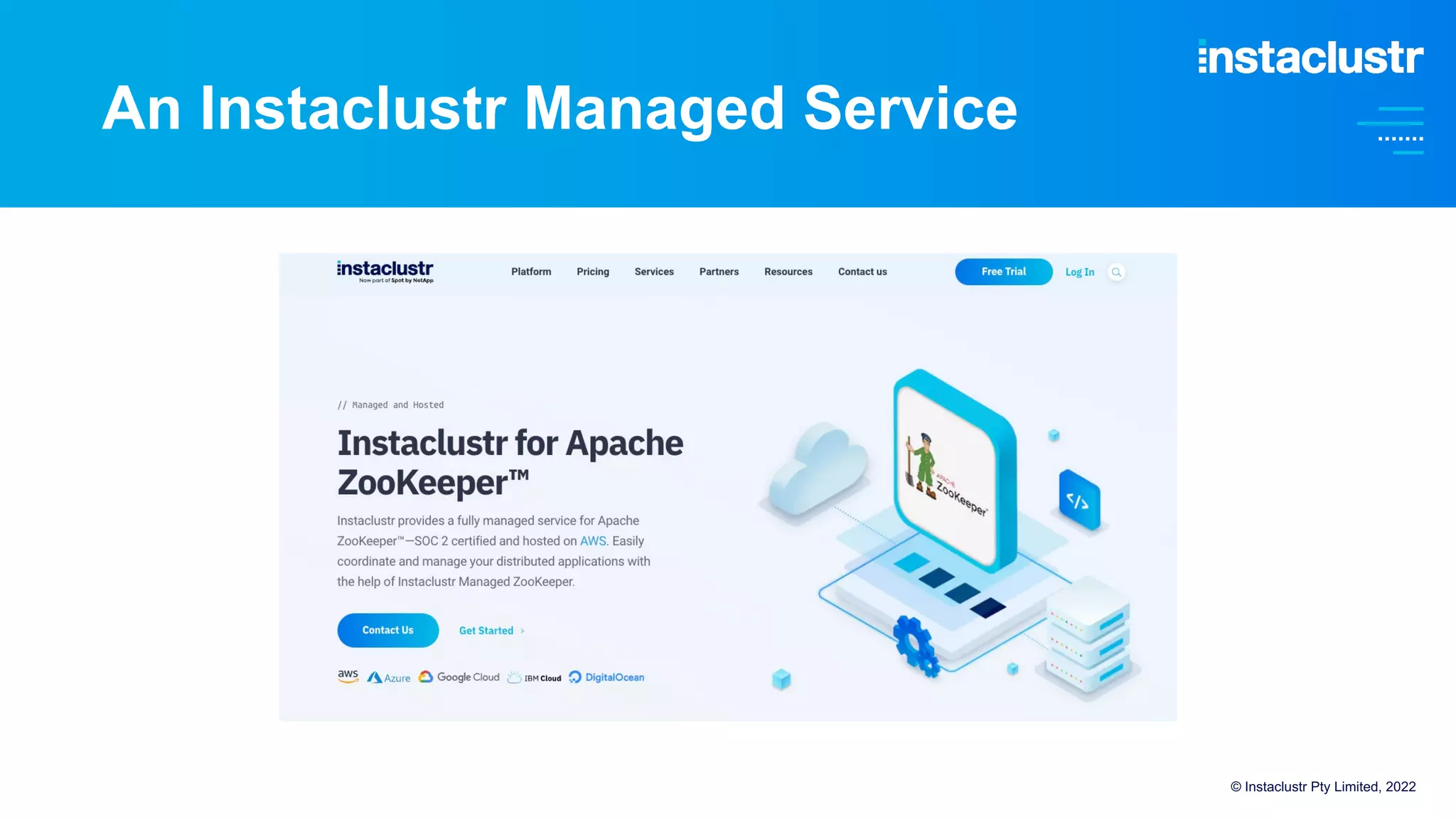 An Instaclustr Managed Service
© Instaclustr Pty Limited, 2022
 