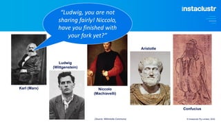 © Instaclustr Pty Limited, 2022
Karl (Marx)
Ludwig
(Wittgenstein)
Niccolo
(Machiavelli)
Aristotle
Confucius
“Ludwig, you are not
sharing fairly! Niccolo,
have you finished with
your fork yet?”
(Source: Wikimedia Commons)
 