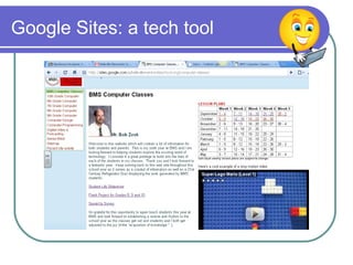 Google Sites: a tech tool
 