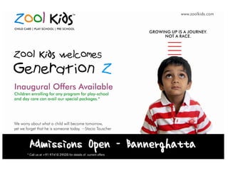 Zool Kids Admission Pamphlets