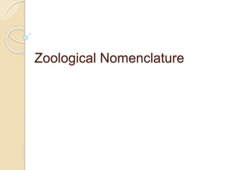 Zoological Nomenclature
 