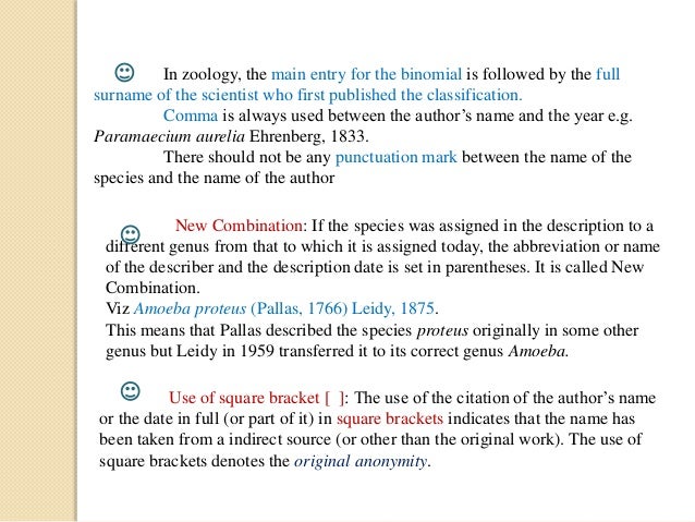Zoological Nomenclature