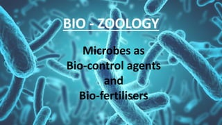 Microbes as
Bio-control agents
and
Bio-fertilisers
BIO - ZOOLOGY
 