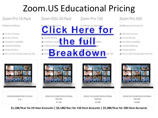 zoom pricing for education