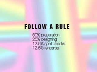 ZOOMa rules of graphic presentations