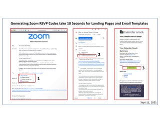 Generating Zoom RSVP Codes take 10 Seconds for Landing Pages and Email Templates
1
2
3
Sept 11, 2021
 