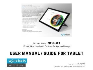 Product Name: PIE CHART
Donut, One Level with Custom Background Image
USER MANUAL / GUIDE FOR TABLET
ZoomCharts
http://www.zoomcharts.com
The world’s most interactive data visualization software
 