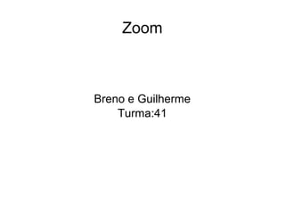 Zoom
Breno e Guilherme
Turma:41
 