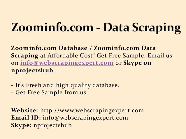 zoominfo com database zoominfo com data scraping zoominfo com