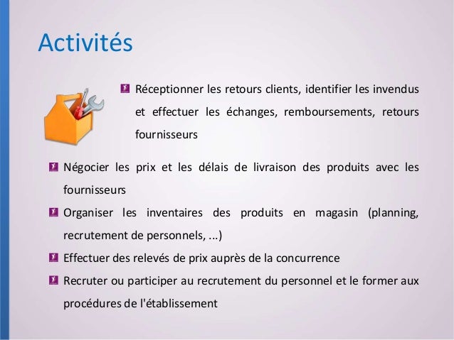 Zoom Sur Le Metier De Chef De Rayon