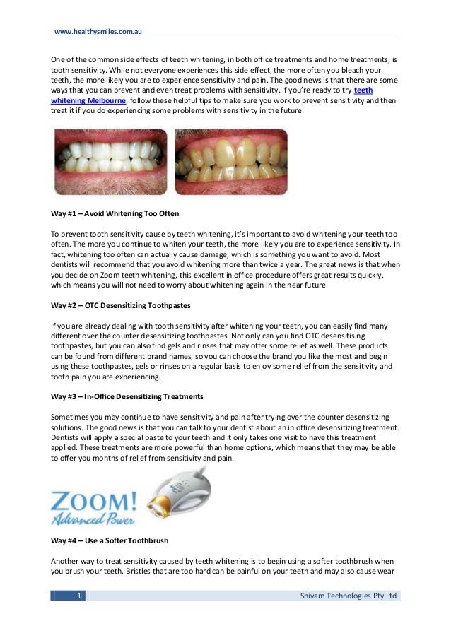 Zoom teeth whitening 5 ways to prevent and treat sensitivity caused…
