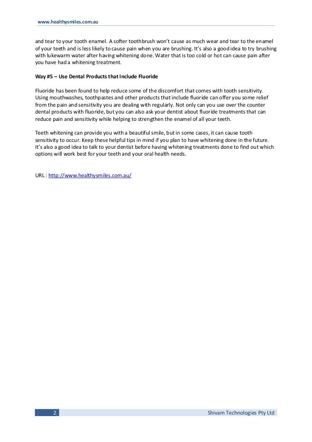 Zoom teeth whitening 5 ways to prevent and treat sensitivity caused