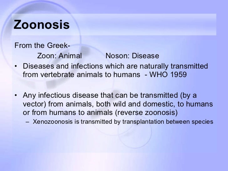 Zoonosis