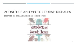 ZOONOTICS AND VECTOR BORNE DISEASES
PREPARED BY: DR HARDEV SINGH S/O HARPAL SINGH
1
 