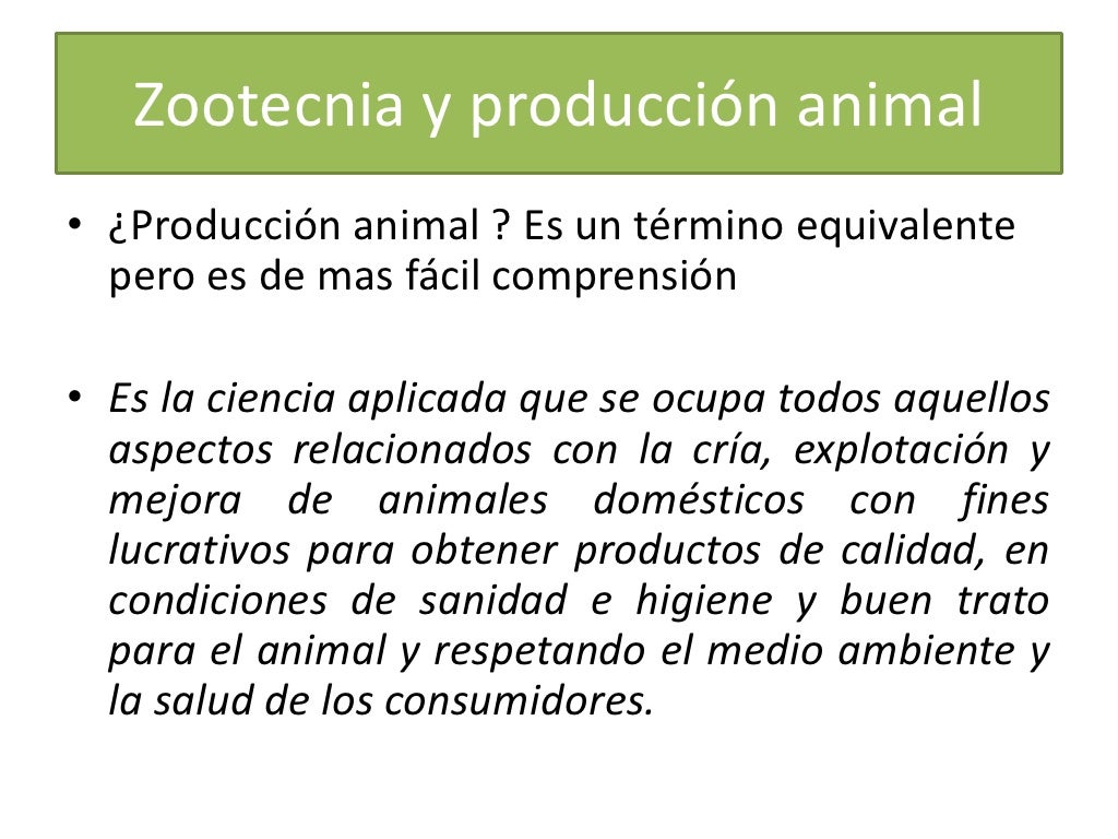Zootecnia, clase 1