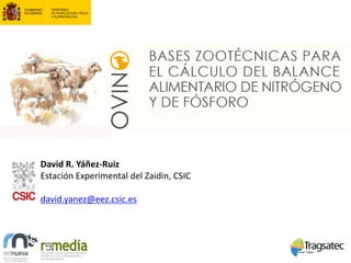 David R. Yáñez-Ruiz
Estación Experimental del Zaidin, CSIC
david.yanez@eez.csic.es
 