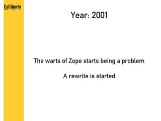 Year: 2001




The warts of Zope starts being a problem

          A rewrite is started
 