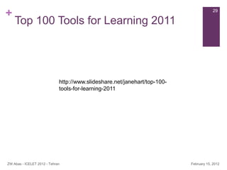 +                                                                                       29

    Top 100 Tools for Learning...