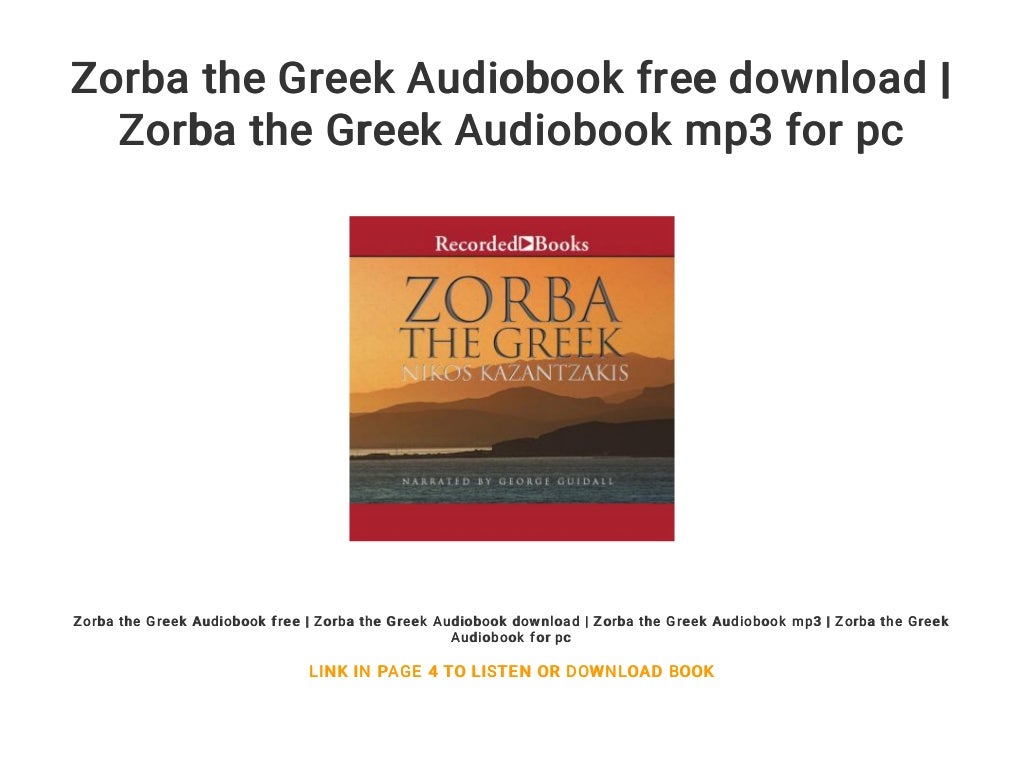 Zorba the Greek Audiobook free download Zorba the Greek